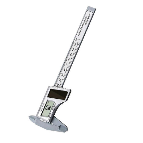 (As show, One size) 0-150mm Solar Powered Plastic Electronic Vernier Caliper W/ Digital Display