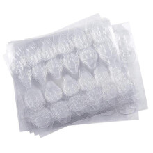 (As show, One size) 10 Sheets (240pcs) Double-Side Nail Adhesive Tabs, Nail Glue Stickers False Nail Jelly Gel Glue Tabs Nail Glue Transparent Flexible Adhesive Fake Nai