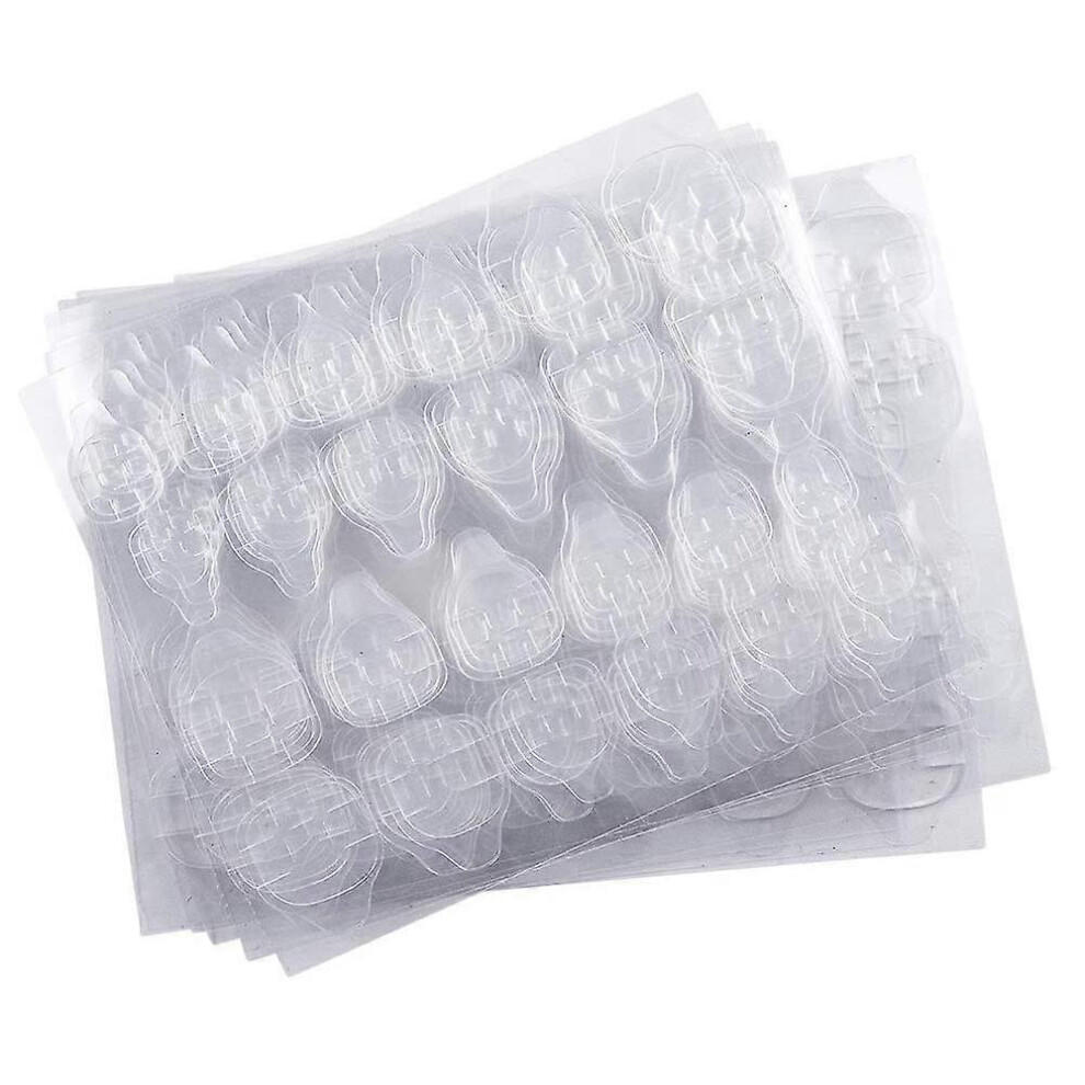 Kikidex (As Show, One Size) 10 Sheets (240Pcs) Double-Side Nail Adhesive Tabs, Nail Glue Stickers False Nail Jelly Gel Glue Tabs Nail Glue Transparent Flexib