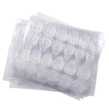 (As show, One size) 20 Sheets (480pcs) Double-Side Nail Glue Sticker, False Nail Glue Jelly Gel Tape Adhesive Tabs Nail Glue Transparent Flexible Adhesive Fake Nails Tip