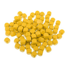 (As show, One size) 100 Pieces Wooden Blank Dice D6 Six Sided Dices For D&D RPG Games Yellow