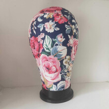 (As show, One size) 1 Pcs 21/22/23 Inches Canvas Block Head for Wig Display Making, Hair Weave And Styling Mannequin Head with Mount Hole , Multicolor, 23 inch
