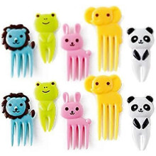 (As show, One size) Heyone Bento Decoration Box, Animals Food Picks and Forks