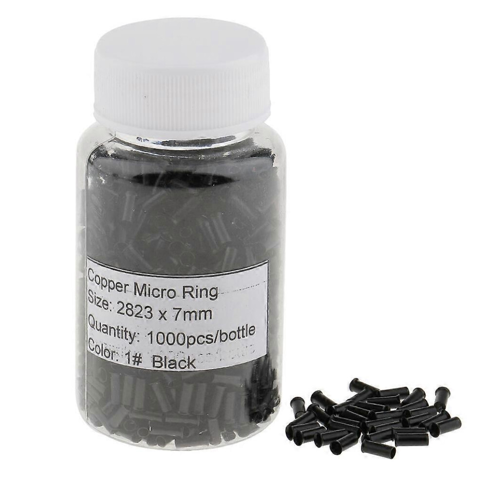 Kikidex Unisex Brown (, One Size) 1000Pcs Micro Link Tubes Rings 5Mm Beads Lined For I Bonded Tipped Hair Extensions