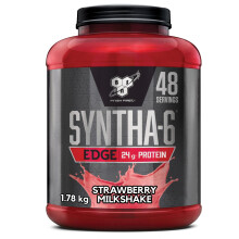 BSN Nutrition Protein Powder Syntha 6 Edge Low Carb and Sugar Whey Protein Shake with Whey Protein Isolate and BCAAs, Muscle Gain Powder, Strawberry