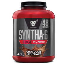 BSN Nutrition Protein Powder Syntha 6 Edge Low Carb and Sugar Whey Protein Shake with Whey Protein Isolate and BCAAs, Muscle Gain Powder, Chocolate