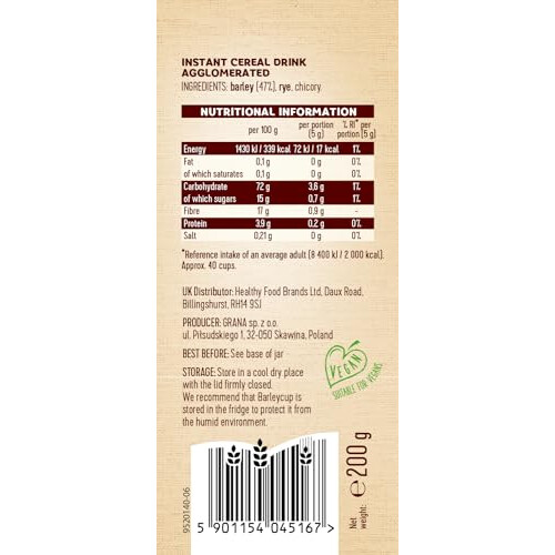 Barleycup - Granules Natural Grain Coffee 6 x 200g 1