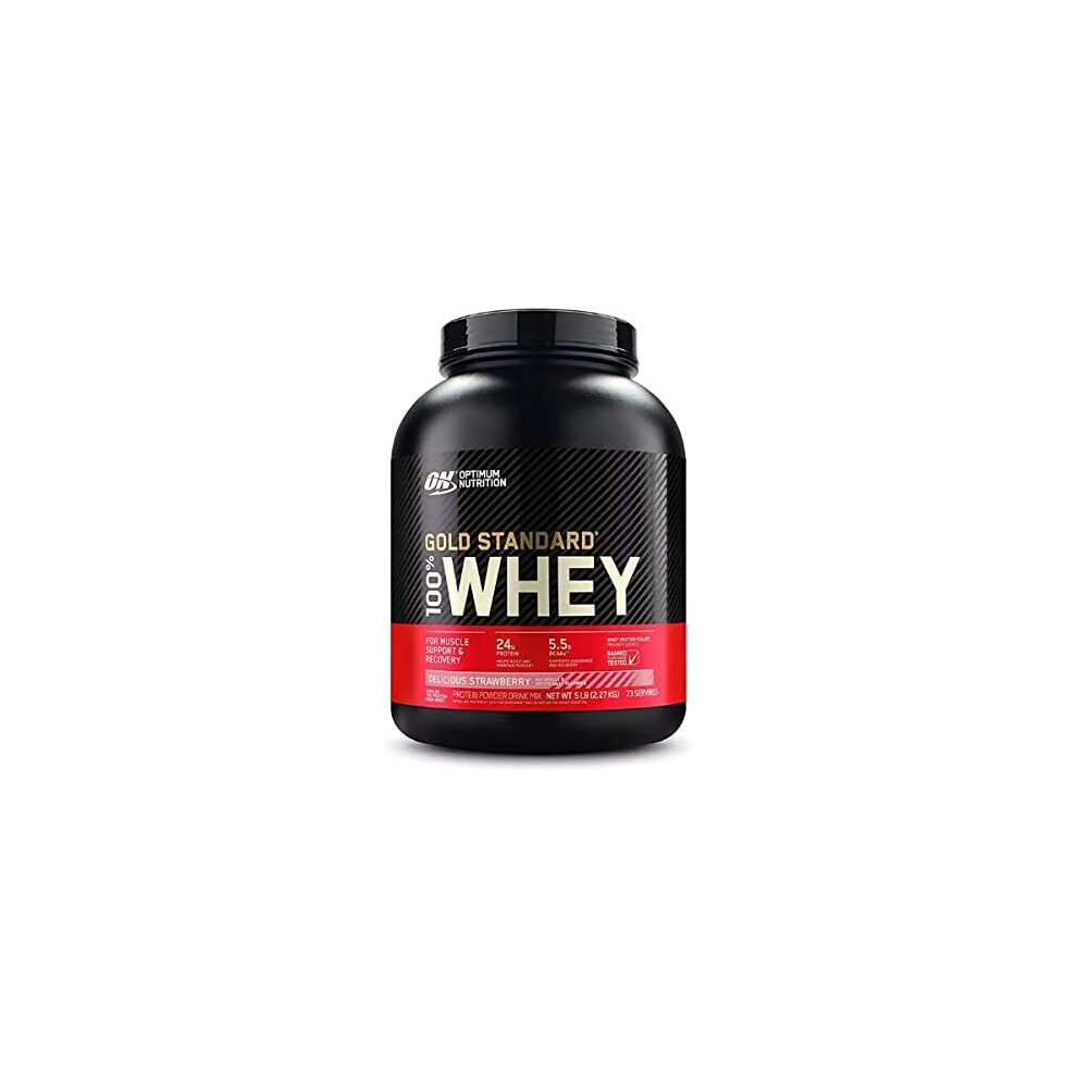 Optimum Nutrition Whey Standard - 5Lb Delicious Strawberry Gold