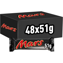 Mars Chocolate Bars, Caramel, Nougat & Milk Chocolate Bulk Box, 48 x 51g, Ideal for Gift, Snacks or Hamper