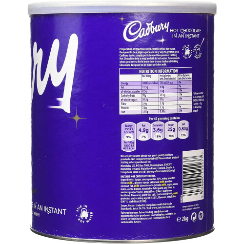 Cadbury Cadbury Instant Hot Chocolate - 6x2kg 1
