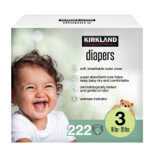 Kirkland Signature Diapers, Size 3 (222-Count)