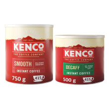 Kenco Instant Coffee Bundle | 1 x Smooth 750g Tin & 1 x Decaf 500g Tin