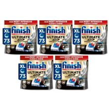 Finish Ultimate Plus Infinity Shine Dishwasher Tablets bulk |Scent: Fresh | 365 Dishwasher Tabs (73 tabs x 5)| For Unbeatable* Clean & Diamond Shine