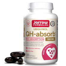 QH-Absorb, 100 mg, Ubiquinol Food Supplement for Healthy Cardiovascular Function, 120 Softgels