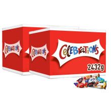 Celebrations Milk Chocolates Gift Bulk Box (Maltesers, Galaxy, Snickers & More), 2.4kg (2 Pack)