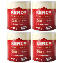 Kenco Smooth Instant Coffee 750g Tin (Pack of 4)