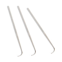 (M, One size) 3 HOOK NEEDLES with HOOK / MICRO SEWING for HAIR EXTENSION - Silver, S