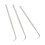 (M, One size) 3 HOOK NEEDLES with HOOK / MICRO SEWING for HAIR EXTENSION - Silver, S 1