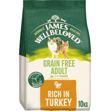 James Wellbeloved Cat Adult Hypoallergenic Dry Food Grain Free Turkey 10 kg