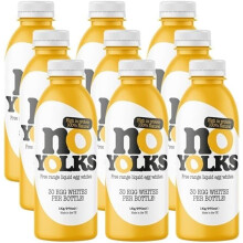 NO YOLKS | 100% British Free Range Liquid Egg Whites | High in Protein, Fat Free, Zero Sugar and Carb Free | 100% Natural | 970ml/1kg (9 Bottles)