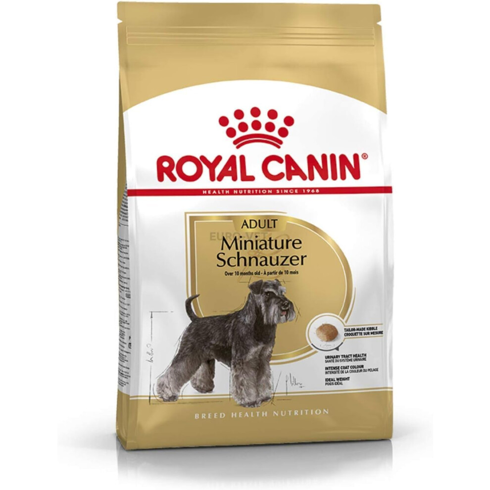 New Royal Canin Miniature Schnauzer Adult Dry Dog Food 3Kg