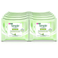 Simple Kind to Skin Cleansing Facial Wipes - Pack of 12, Total 300