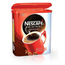 Nescafe Original Instant Coffee Granules Tin 1kg Ref 12079950 123315 Instant Robusta Beans Premium Coffee for Home and Office ? Perfect for Coffee