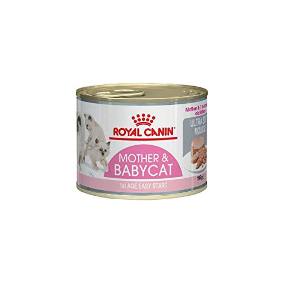 Royal Canin First Age Mousse Mother & Baby Cat Wet Cat Food - 12 X 195G