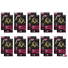 L?OR Espresso Coffee India Intensity 10 ? Compatible with Nespresso?* Aluminium Coffee Capsules - 20 Packs of 10 Capsules (200 Drinks)