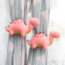 (As show, One size) Curtain Tie Rope Children's Room Curtain Strap A Pair Of Cute Dinosaur Curtain Strap Buckles-Red Dinosaurs (Pack Of 2)