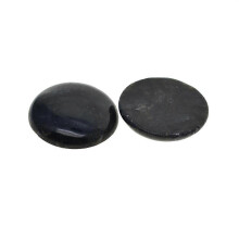 (Yellow, One size) 2 Pieces 1 inch Round Cabochon Natural Labradoriate Gemstone for Crafts Black