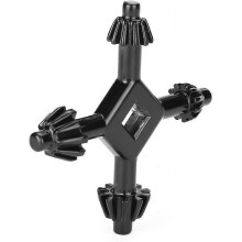 (As show, One size) 4 in 1 Drill Chuck Key, Multifunctional Chuck Key for 45# Steel Drills 4 in 1, Suitable Handheld Drill Tool, for Tightening and Loosening Universal Ch