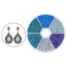(Blue Series, One size) Beads, Jewelry Making Kit - 5700PCS Beads DIY Arts Crafts Set for Hairband Necklace Bracelet, Creativity Toys - Red Series