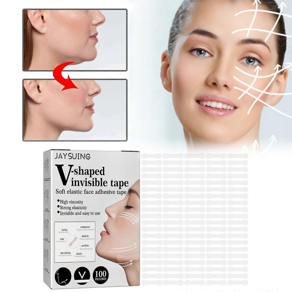 (As show, One size) Face Lift Tape, Anti-Wrinkle Patches for Hiding Facial Wrinkles Double Chin Reducer