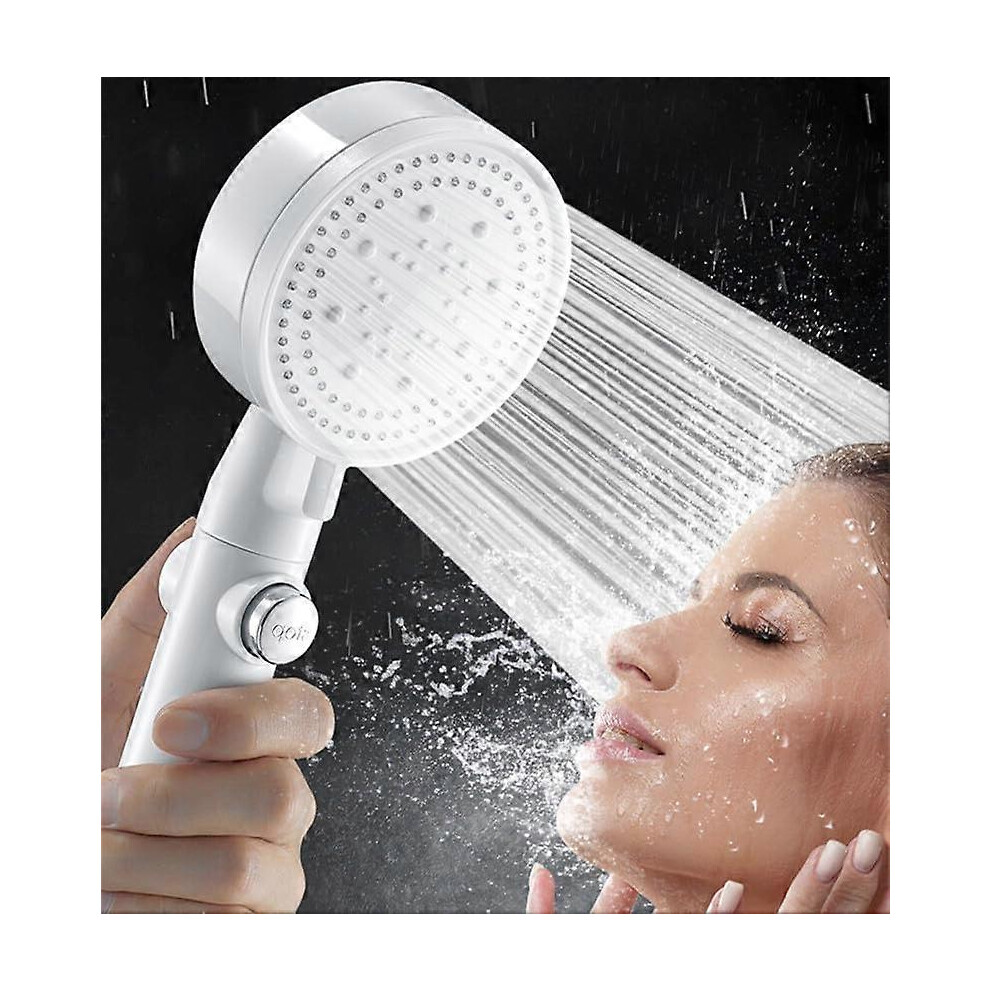(As Show, One Size) High Pressure Water Saving Shower Head, 6 Mode Adjustable Bathroom Shower Head, Anti Limescale Shower Head With Stop, Easy To Inst 4633503784212