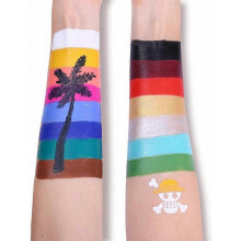 (As show, One size) Professional oil body paint 15 shades make-up palette, non-toxic, hypoallergenic and suitable for adults and children.