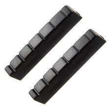 (As show, One size) 2 Pieces Plastic 6 String Guitar 43mm Slotted Nut for Left Handed Acoustic Guitar Accessory