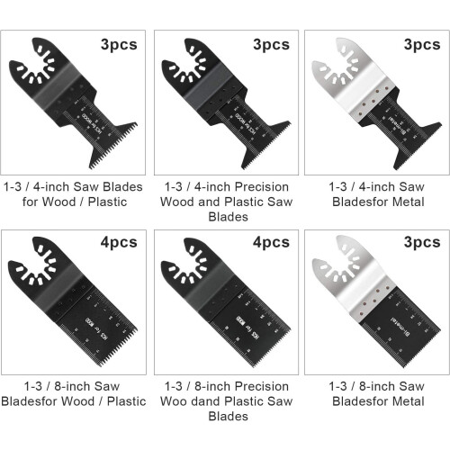 20 Pcs Mix Oscillating Saw Blades, Universal Multitool Quick Release Saw Blades 1