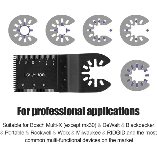 20 Pcs Mix Oscillating Saw Blades, Universal Multitool Quick Release Saw Blades 2