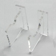 (As show, One size) 2pcs Horizontal Baseball Bat Wall Mount Acrylic Holder / Clear Bracket Rack