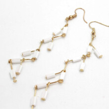 (As show, One size) Beaded Drop Earrings Handmade Dangle Earrings Statement Earrings for Women
