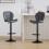 MCC (GREY) Set of 2 Height Adjustable Kitchen BarStool Stella 3