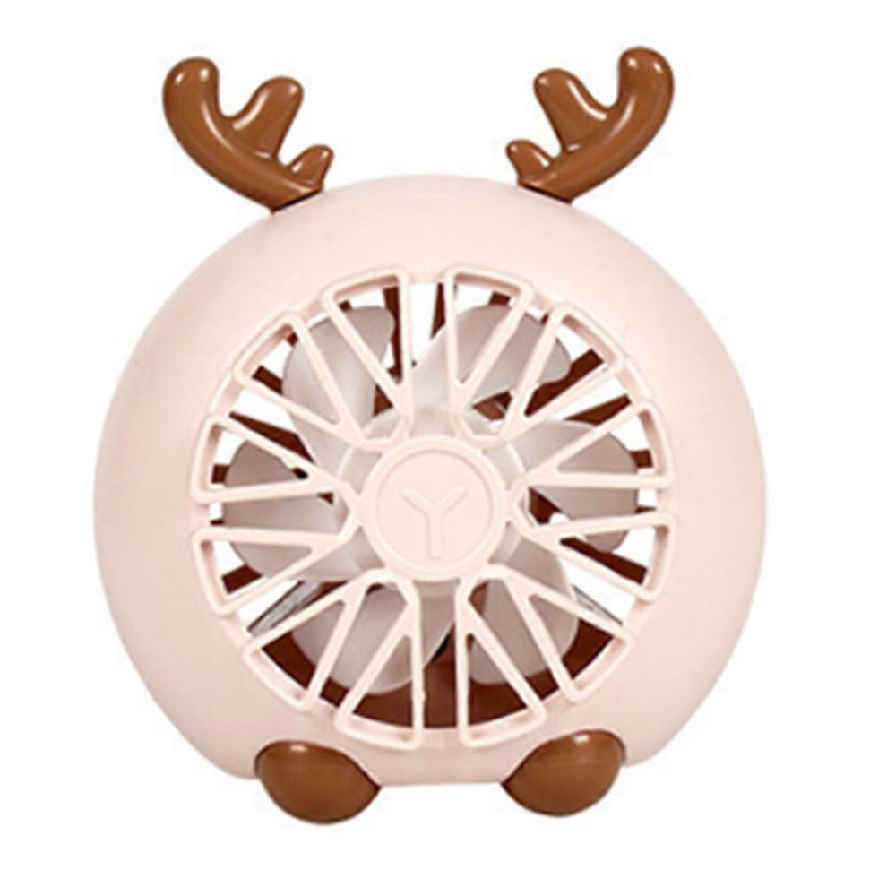 Portable Desk Fan Rechargeable,Portable Fan For Travel,Small Battery Operated Usb Fan- Brown