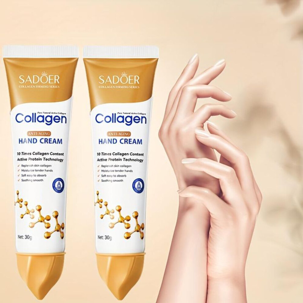 Hydrating Collagen Hand Cream – Intensive Moisturizer For Dry Skin, Anti-aging & Repair,  Softens & Smooths Hands, 24h Long-lasting Hydratio