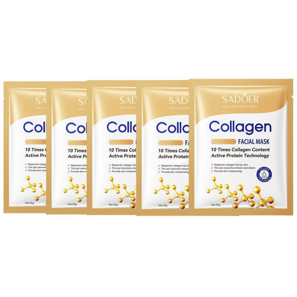 (5pcs) 5/10pcs Collagen Face Mask Set -deep Moisturizing & Firming Facial Masks, Hydrating, Anti-aging, Brightening - Moisturize & Tighten Skin