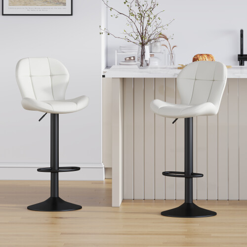 MCC (CREAM) Set of 2 Height Adjustable Kitchen BarStool Stella 2