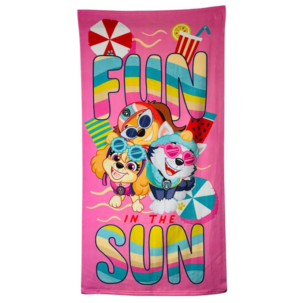 Paw Patrol Skye Everest Liberty Beach Towel Character Microfibre Girls-image-OPC-PHSRTGK-NEW