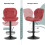 MCC (RED) Set of 2 Height Adjustable Kitchen BarStool Stella 6
