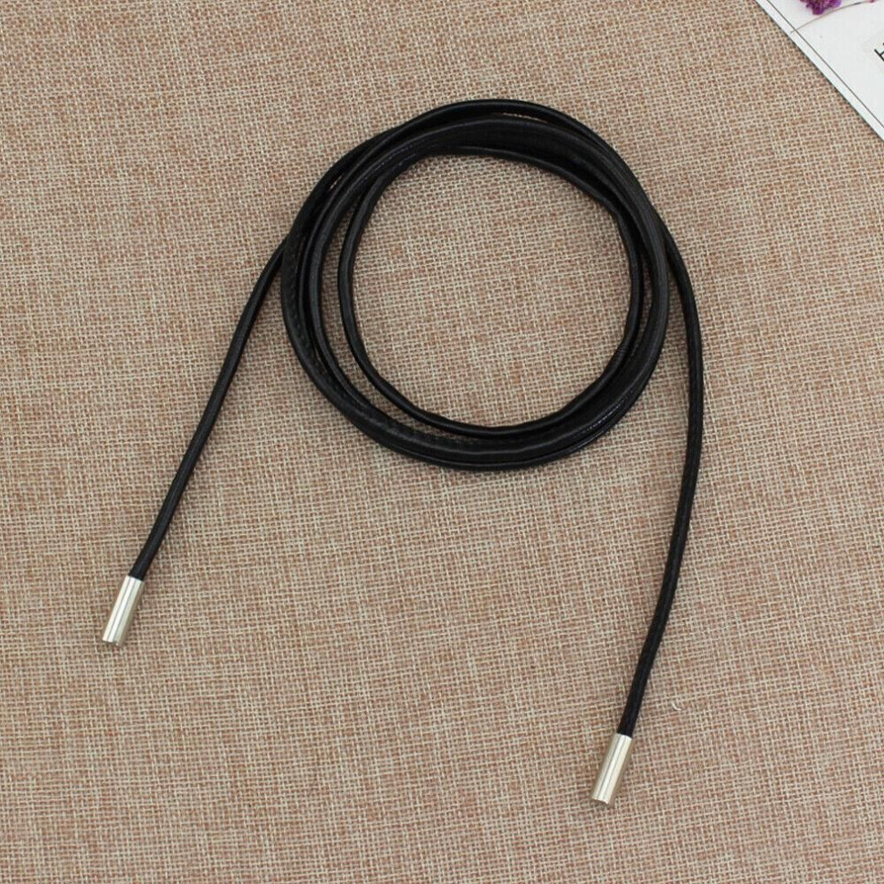 (black) Female Waistband Belts Thin Belts Tie Knotted Dresses String Waist Chain Women