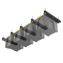 Overhead 5 Pcs Storage Bin Rack Brackets Garage Ceiling Rail Organiser